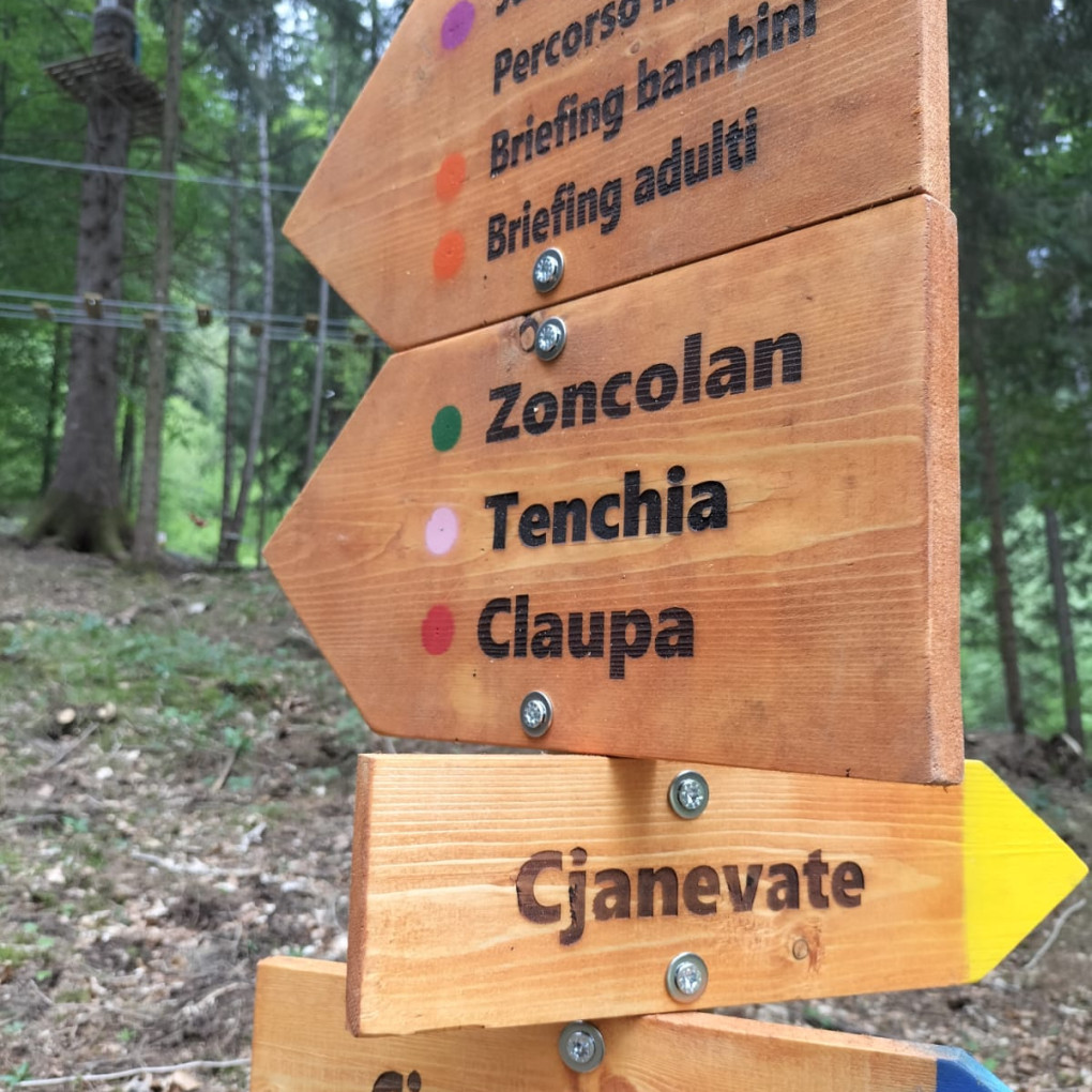 costruzione parchi avventura Udine Zoncolan Friuli Venezia Giulia